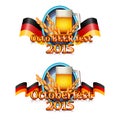 Colorful logo for postcards and greetings with Oktoberfest Royalty Free Stock Photo