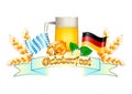 Colorful logo for postcards and greetings with Oktoberfest