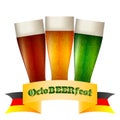 Colorful logo for postcards to Oktoberfest Royalty Free Stock Photo