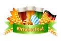 Colorful logo for postcards and greetings with Oktoberfest