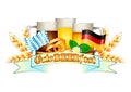 Colorful logo for postcards and greetings with Oktoberfest Royalty Free Stock Photo