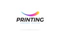 Colorful Logo For Printing Company Vector Royalty Free Stock Photo