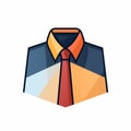 Cubist Faceted Man Shirt Icon With Bold Contrast And Rich Hues