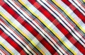 Colorful loincloth fabric in thailand background