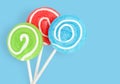 Colorful lolli pop with clipping path Royalty Free Stock Photo