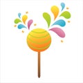 Colorful lollipop background