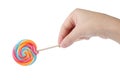 Colorful lollipop isolated on the white Royalty Free Stock Photo