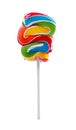 Colorful lollipop on stick isolated on white Royalty Free Stock Photo