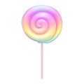 Colorful lollipop - sweet hard candy on stick.