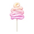 Colorful lollipop - sweet hard candy on stick.