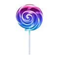 Colorful lollipop - sweet hard candy on stick.