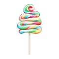 Colorful lollipop - sweet hard candy on stick.