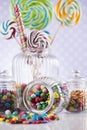 Mixed colorful sweets, lollipops and candy Royalty Free Stock Photo