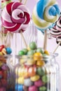 Mixed colorful sweets, lollipops and candy Royalty Free Stock Photo