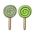 Colorful lollipops icons set - vector illustration. Royalty Free Stock Photo