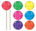 Colorful lollipops, vector Royalty Free Stock Photo