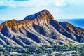 Colorful Lookout Diamond Head Waikiki Beach Honolulu Hawaii Royalty Free Stock Photo