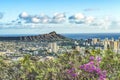 Colorful Lookout Waikiki Beach Diamond Head Waikiki Beach Honolulu Hawaii Royalty Free Stock Photo