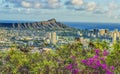 Colorful Lookout Waikiki Beach Diamond Head Waikiki Beach Honolulu Hawaii Royalty Free Stock Photo