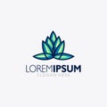 Colorful Lotus Flower Logo icon concept Royalty Free Stock Photo