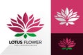 Colorful Lotus Flower Logo Vector Design. Abstract emblem, designs concept, logos, logotype element for template Royalty Free Stock Photo