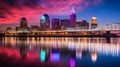Colorful Louisville Skyline Reflected In Water: A Love Letter To The Midwest