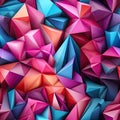 Colorful low poly geometric background with textured organic forms (tiled) Royalty Free Stock Photo