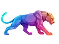 Colorful low poly tiger Royalty Free Stock Photo
