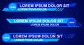 Colorful lower thirds set template vector. Modern geometric lower third banner template design