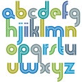 Colorful lowercase letters with rounded corners