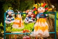 Colorful Lupita Dolls named after Guadalupe Janitzio Island Patzcuaro Lake Mexico