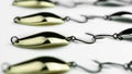 Colorful lures for fishing enthusiasts. Royalty Free Stock Photo