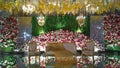 Colorful luxury floral wedding stage decoration