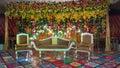 Colorful luxury floral wedding stage decoration Royalty Free Stock Photo