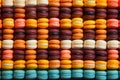 Colorful Macaron Array. Generative ai. Royalty Free Stock Photo