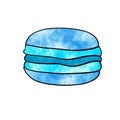 Colorful macaron illustration, Isolated macaron