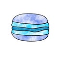 Colorful macaron illustration, Isolated macaron