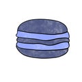 Colorful macaron illustration, Isolated macaron