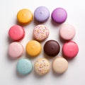 Colorful Macarons Arranged In A Circle - Handcrafted, Glossy Finish