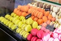 Colorful macarons dessert. Royalty Free Stock Photo