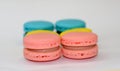 Colorful macarons filled with creme