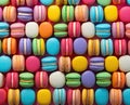colorful macarons French biscuit with rainbow thick vertical stripes bold chromaticity wallpaper background