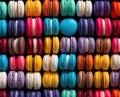 colorful macarons French biscuit with rainbow thick vertical stripes bold chromaticity wallpaper background