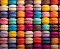 colorful macarons French biscuit with rainbow thick vertical stripes bold chromaticity wallpaper background