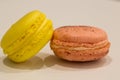 Colorful Macarons french delight yellow and pink