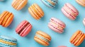The colorful macarons pattern.AI generated image Royalty Free Stock Photo
