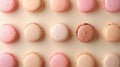 The colorful macarons rows.AI generated image Royalty Free Stock Photo