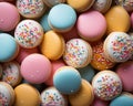 colorful macarons with sprinkles