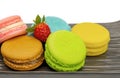 Colorful macaroon french dessert