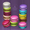 Colorful macaroons set